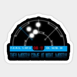 Aliens Motion Tracker Mostly at Night Sticker